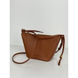 Loewe Mini Hammock Hobo Bag in Brown Leather with Gold Hardware E-3